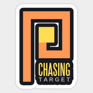 chasing target Sticker